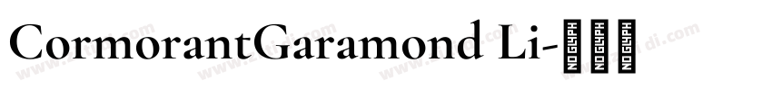 CormorantGaramond Li字体转换